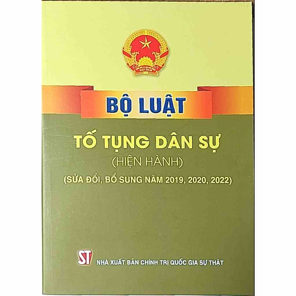 [Mã BMLTA35 giảm đến 35K đơn 99K] Sách Bộ Luật Tố Tụng Dân Sự (Hiện Hành) (Sửa Đổi, Bổ Sung Năm 2019, 2020, 2022)