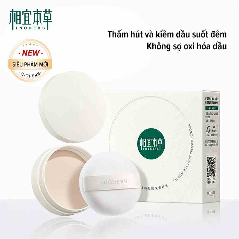 Phấn Nén Trang Điểm Kiểm Soát Dầu INOHERB