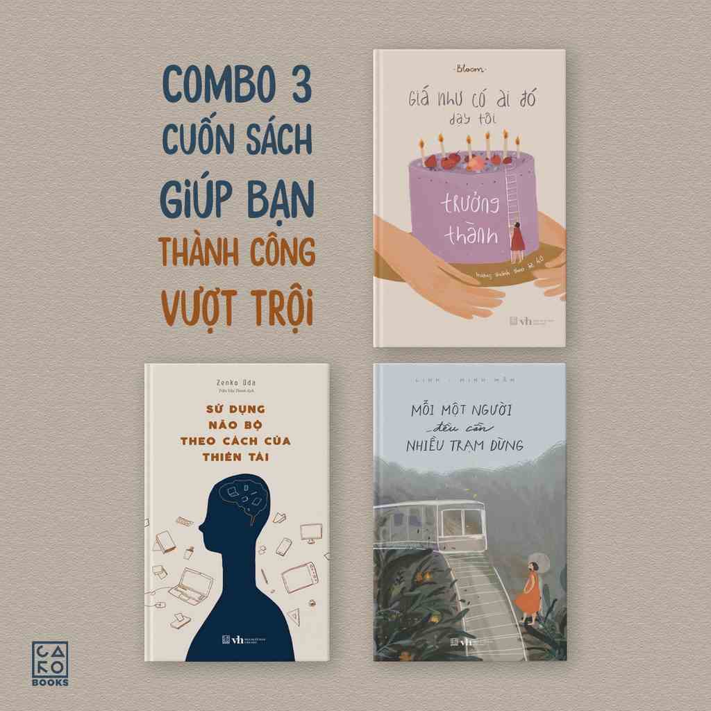 Sách - combo giúp bạn thành công vượt trội - có lưu bút tác giả (Trưởng thành + Trạm dừng + Sử dụng não bộ)