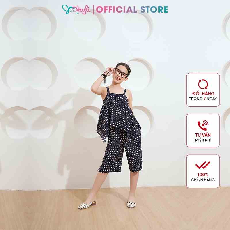 Bộ 2 dây JOOKYLI áo Mulet và quần Culottes bé gái 95G1066