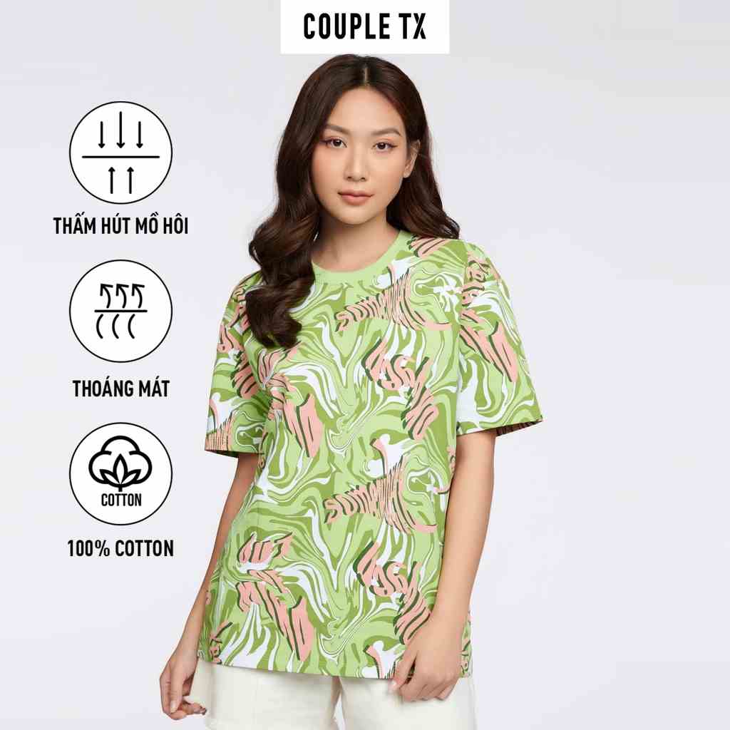 Áo Thun Nam Nữ Couple TX Pattern In Tấm SS23 TS 253