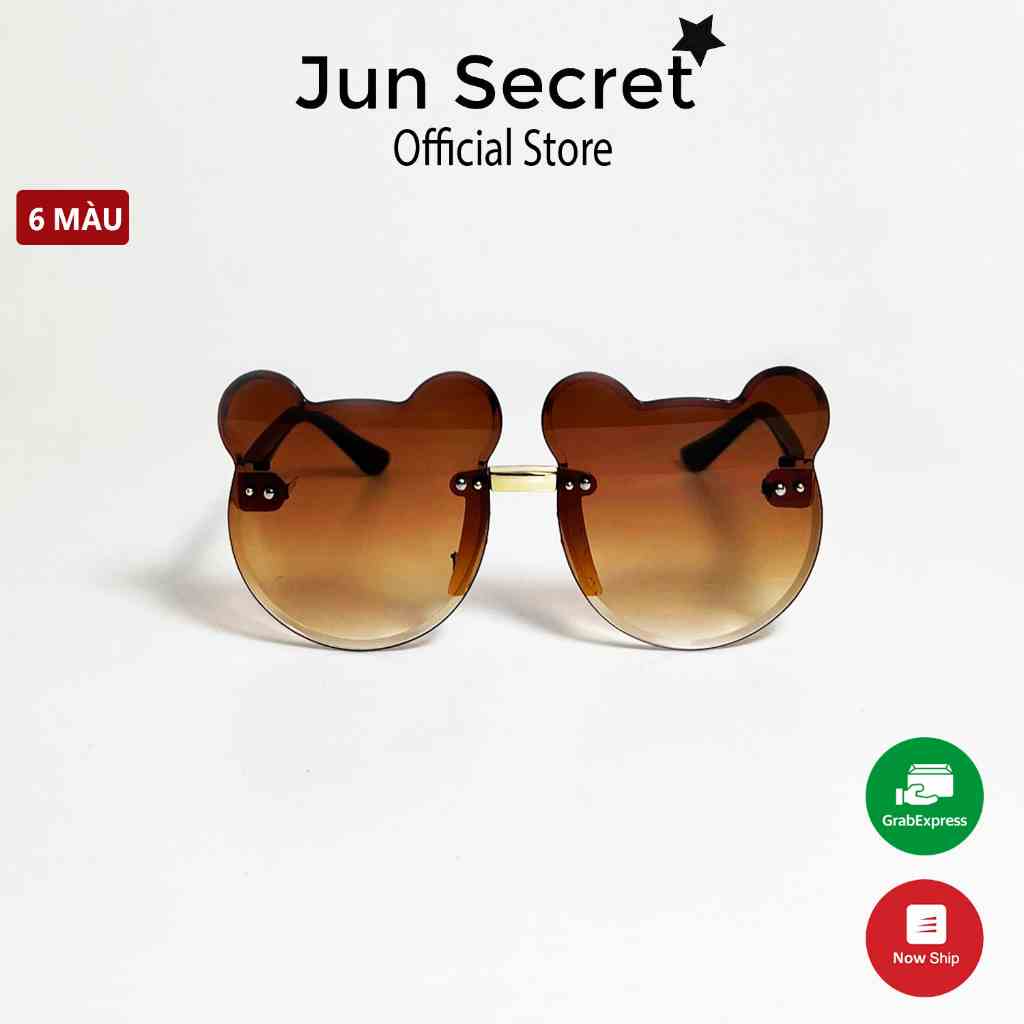 Mắt kính trẻ em Jun Secret gọng nhựa, tròng kính chống bụi, chống tia UV dành cho bé từ 2 đến 8 tuổi JSBEOC