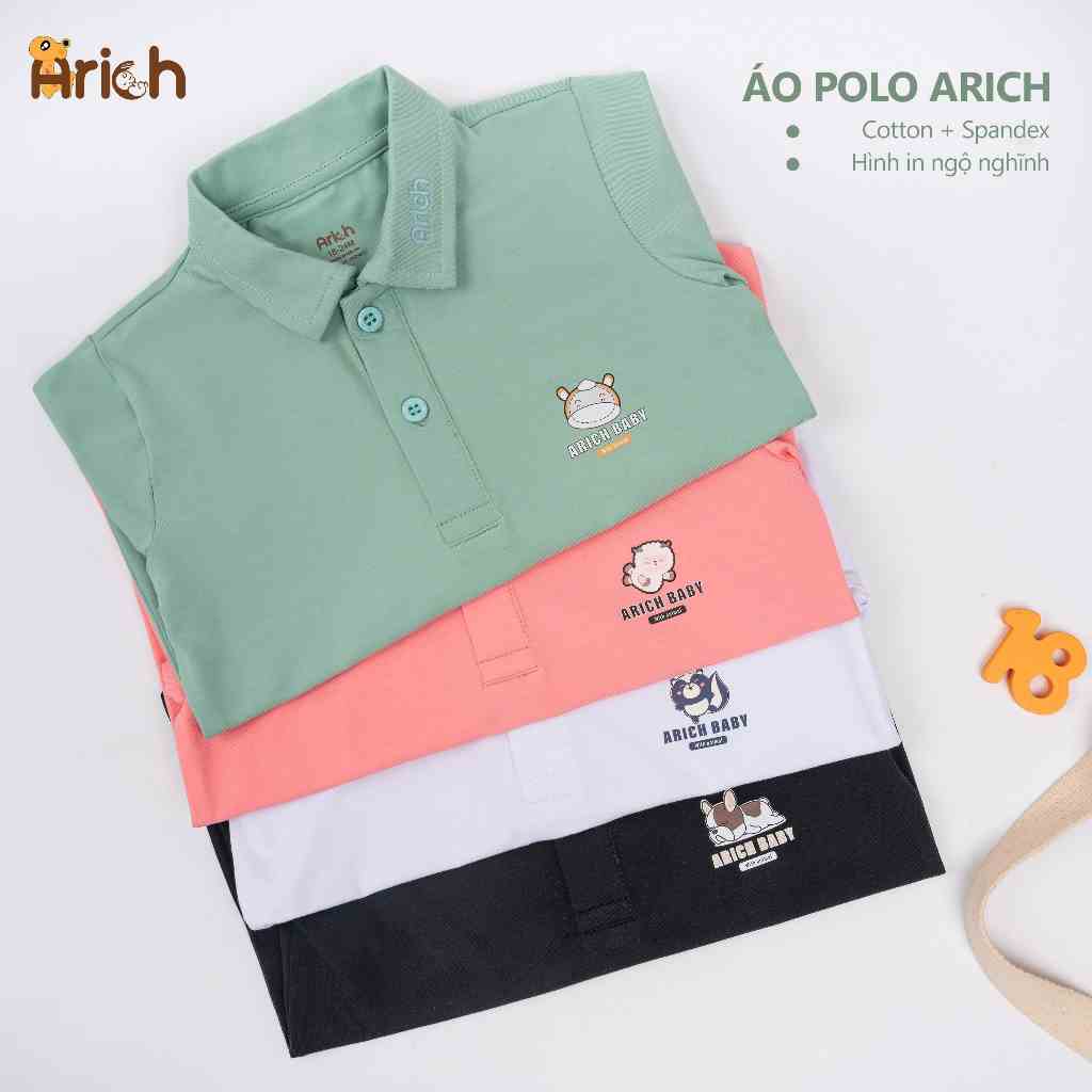 Áo Polo cotton Arich cho bé