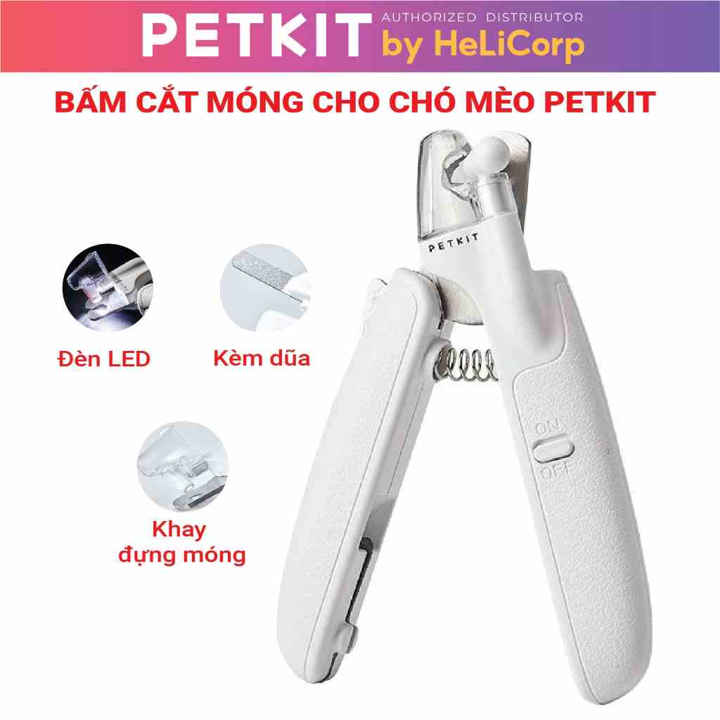 Kìm Bấm, Kéo Bấm Cắt Móng Cho Mèo Chó Petkit LED Pet Nail Clipper