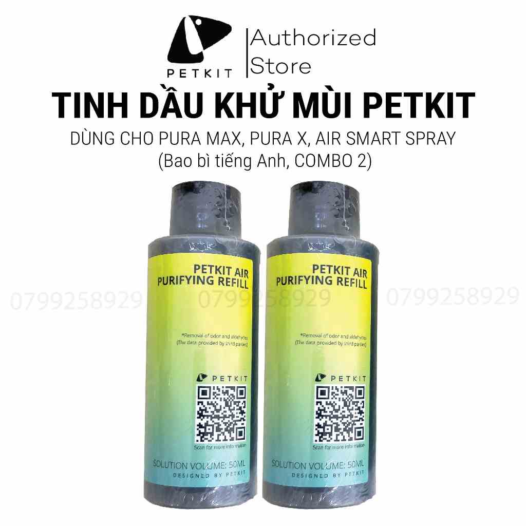 [Combo 2] Tinh Dầu Dùng Cho Máy Vệ Sinh Tự Động Cho Mèo Petkit Pura X, Pura Max