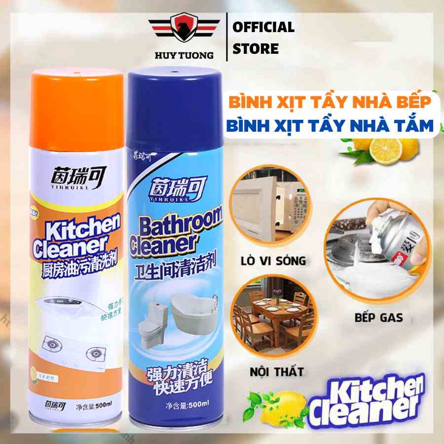 Bình xịt tẩy rửa nhà bếp siêu sạch Kitchen cleaner, tẩy rửa các loại cặn bẩn, dầu mỡ - Huy Tưởng Trading