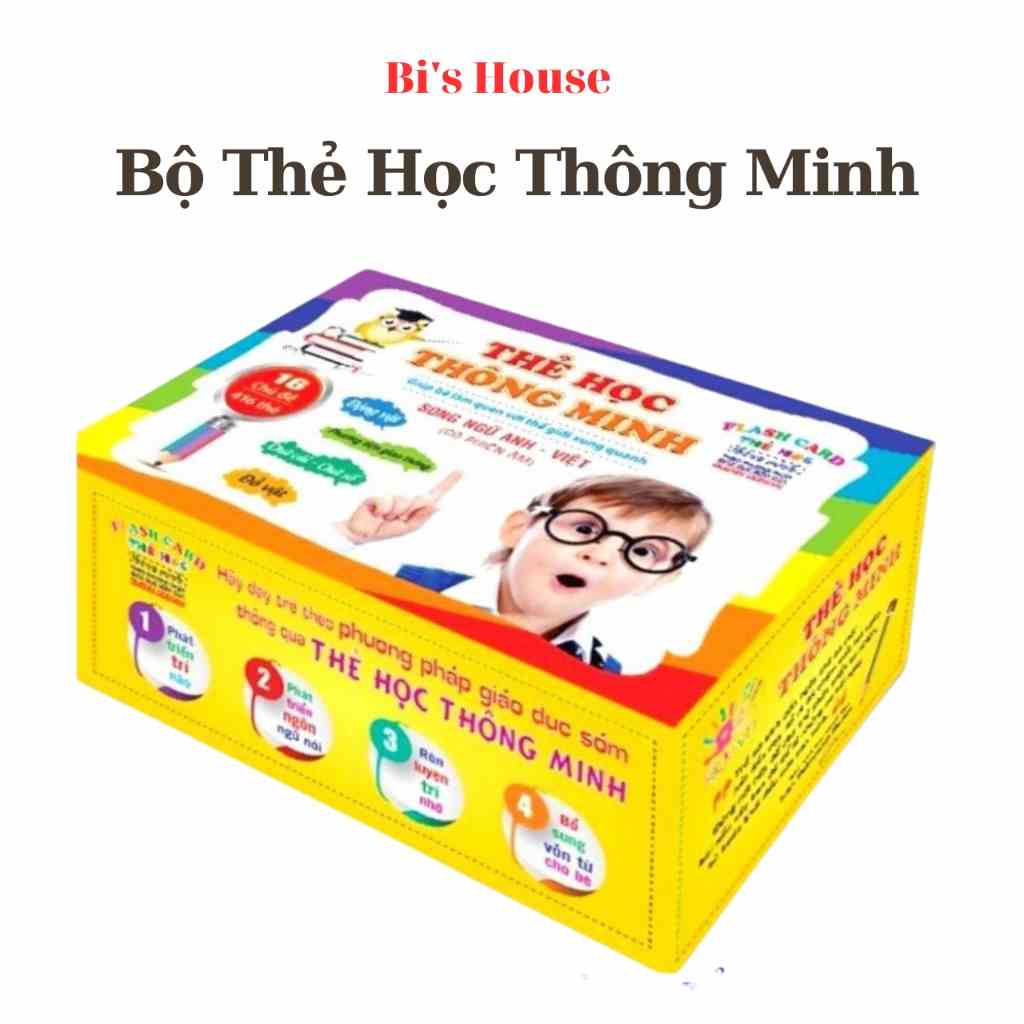 Bộ thẻ học thông minh 15 chủ đề giúp bé làm quen với thế giới xung quanh - đồ chơi Bis House