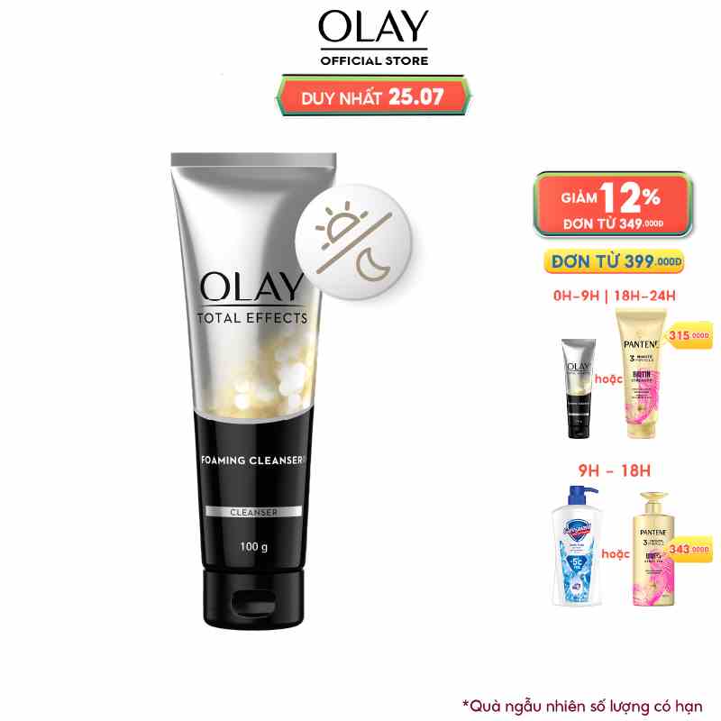 Sữa Rửa Mặt Tạo Bọt Phục Hồi & Ngăn Ngừa 7 Dấu Hiệu Lão Hóa OLAY TOTAL EFFECTS 100G