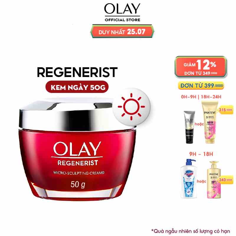 Kem Dưỡng Ẩm Ban Ngày Căng Mướt, Sáng Khỏe & Ngừa Lão Hóa OLAY REGENERIST 50G