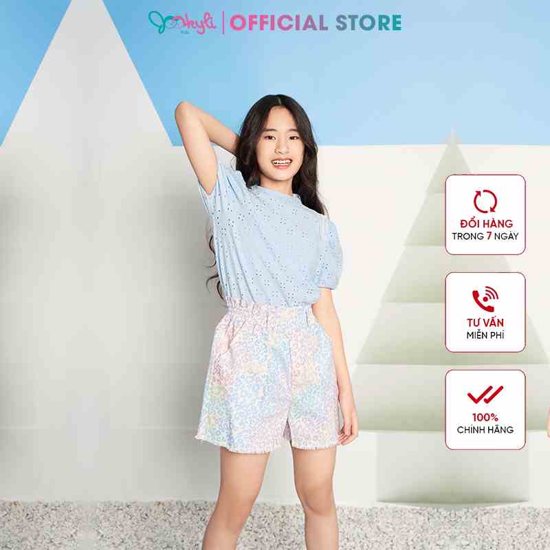 Quần short JOOKYLI bé gái kaki color 20G1092