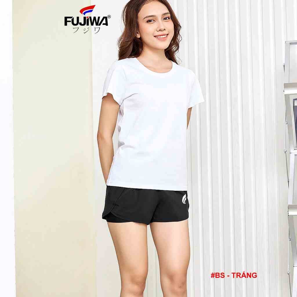 Áo Thun Nữ Cổ Tròn Fujiwa - BS. Cotton Co Giãn, Cao Cấp Giúp Giữ Form, Dáng Sau Nhiều Lần Giặt. Có Size S, M, L, XL