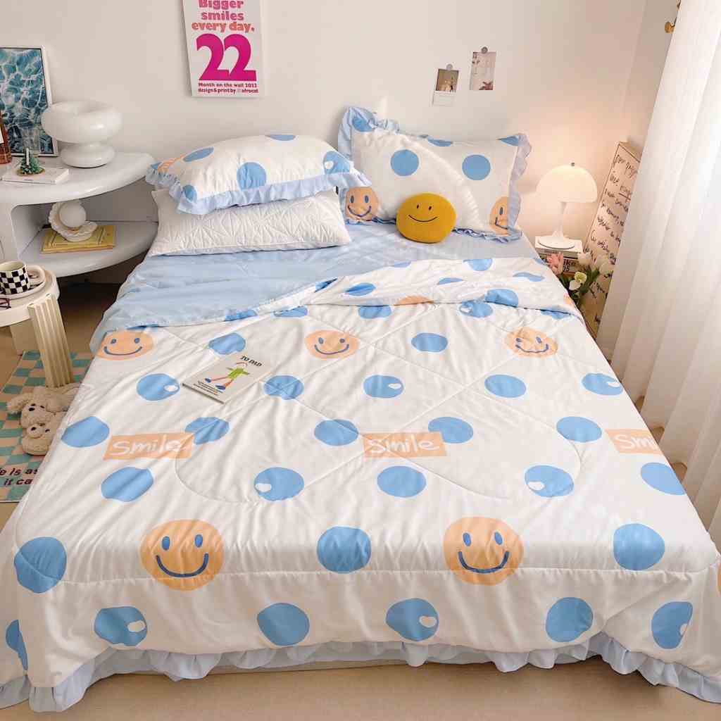 Bộ Chăn Ga Gối Cotton Đũi Nhiệt Đới Nhiều Mẫu , Chất Liệu Thoáng Mát By CA Bedding Decor