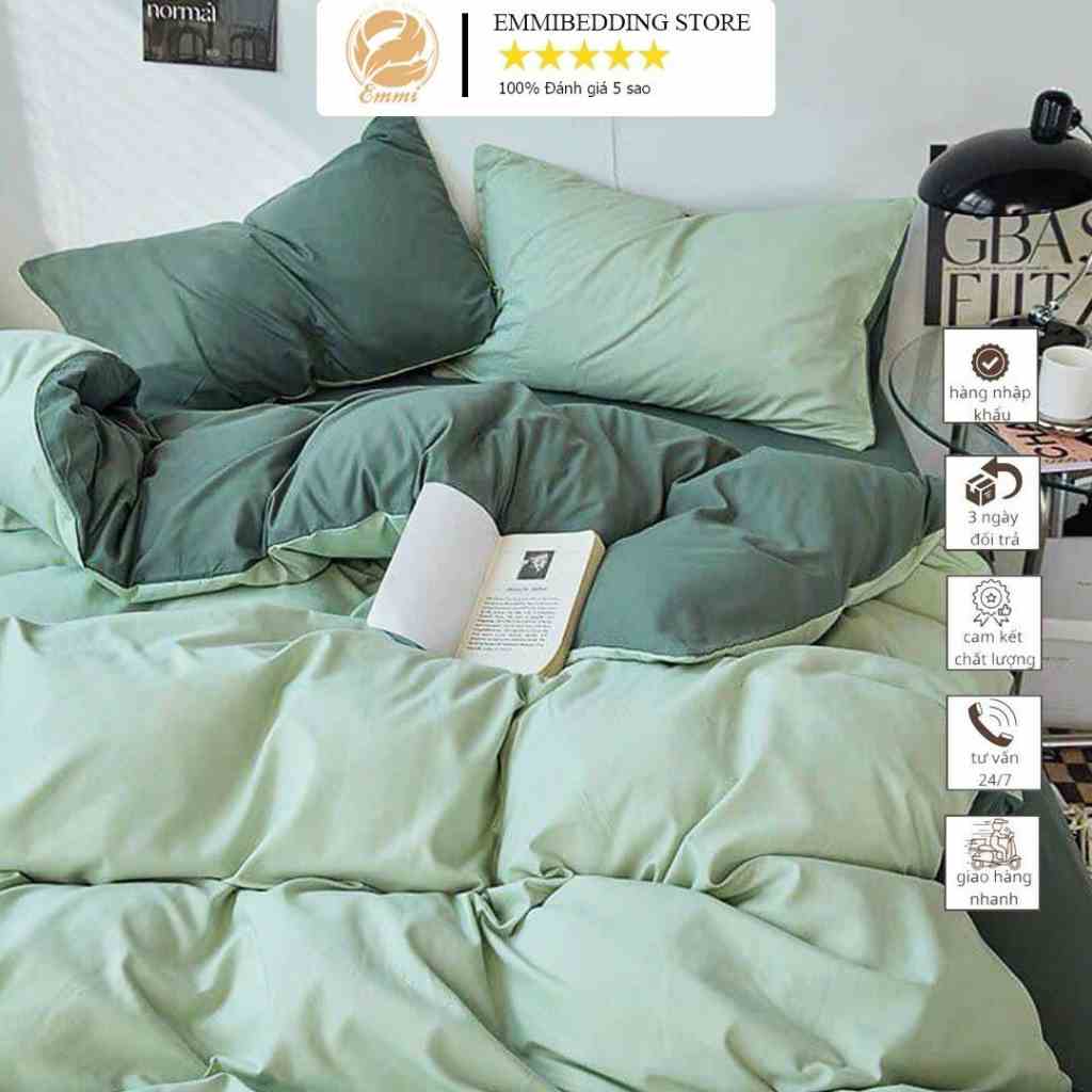 [BST 2023]Bộ Chăn Ga Gối Cotton Tici Emmi Bedding Drap Giường Đủ Size  Nệm 1m, 1m2, 1m4, 1m6, 1m8, 2m2 Không Kèm Ruột