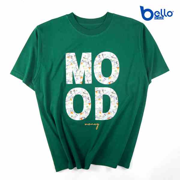 [Mã BMLTB35 giảm đến 35K đơn 99K] Áo T-shirt Unisex Bello In Hình MOOD MONEY Tay Lỡ A1-009