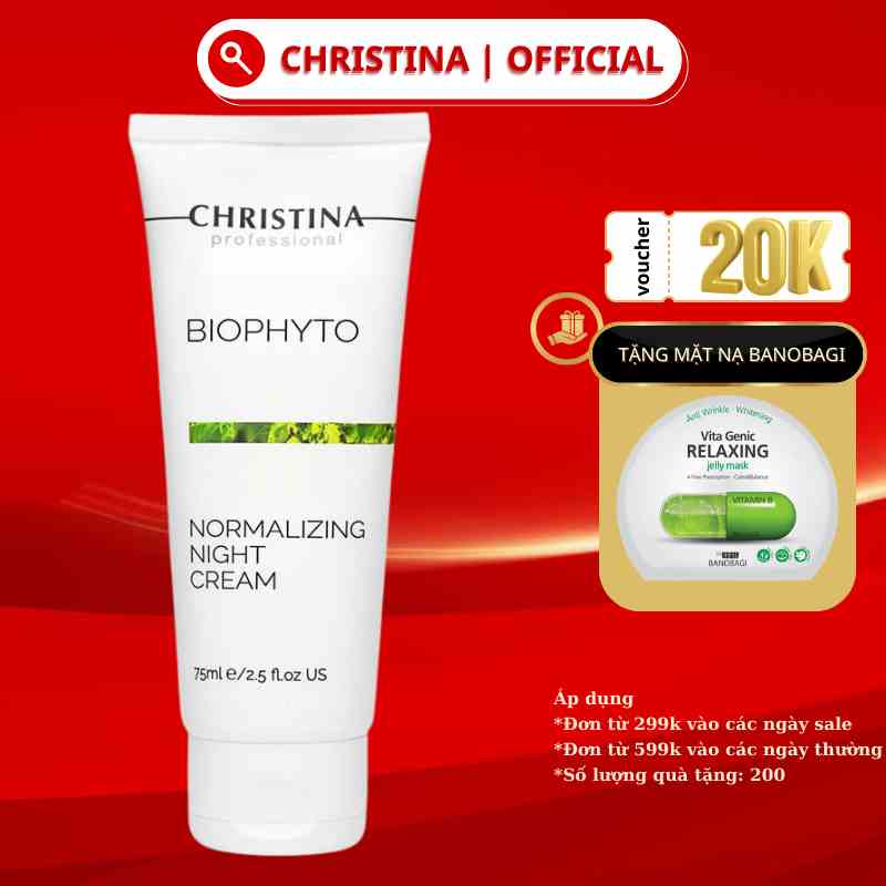 Kem Dưỡng Da Ban Đêm Bio Phyto Normalizing Floslek Night Cream CHRISTINA Giúp Cân Bằng Và Tái Tạo Da Tuýp 75ml