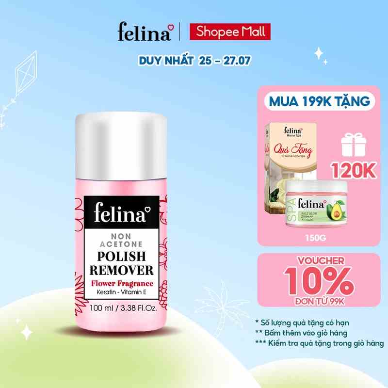 Nước chùi tẩy móng cao cấp Felina 100ml