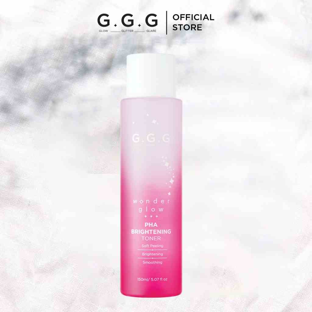 Toner Cấp ẩm Tẩy tế bào chết dịu nhẹ GGG Wonder Glow PHA Brightening 150ml