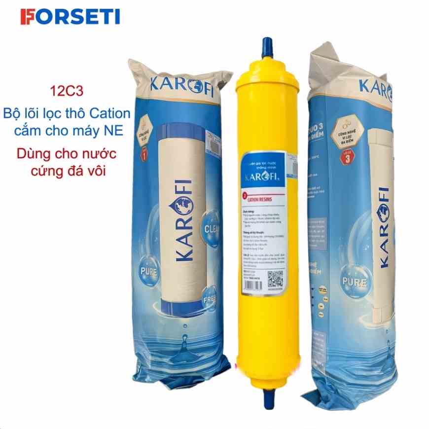 Combo lõi lọc thô 123 Karofi với lõi số 2 Cation Resins T33 chính hãng Dùng cho các máy N-e117, N-e118