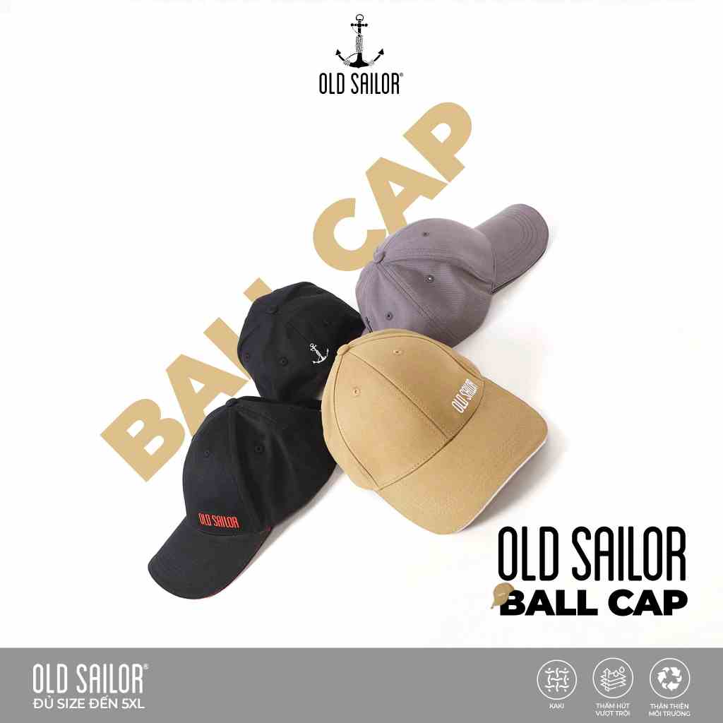 Nón Lưỡi Trai Thể Thao OLD SAILOR Thiết Kế Basic Thêu Họa Tiết