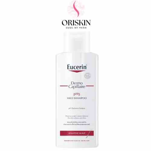 Eucerin Dầu Gội Dịu Nhẹ Cho Da Đầu Nhạy Cảm 250ml Dermo Capillaire pH5 Mild Shampoo