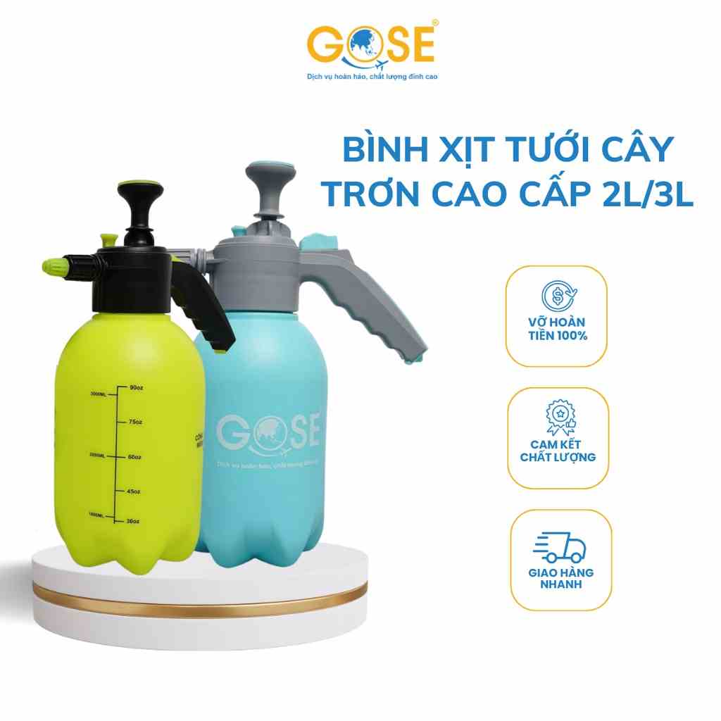 [Mã BMLTB35 giảm đến 35K đơn 99K] Bình xịt tưới cây cảnh 2L/3L GOSE vòi phun sương đồ làm vườn cao cấp siêu bền