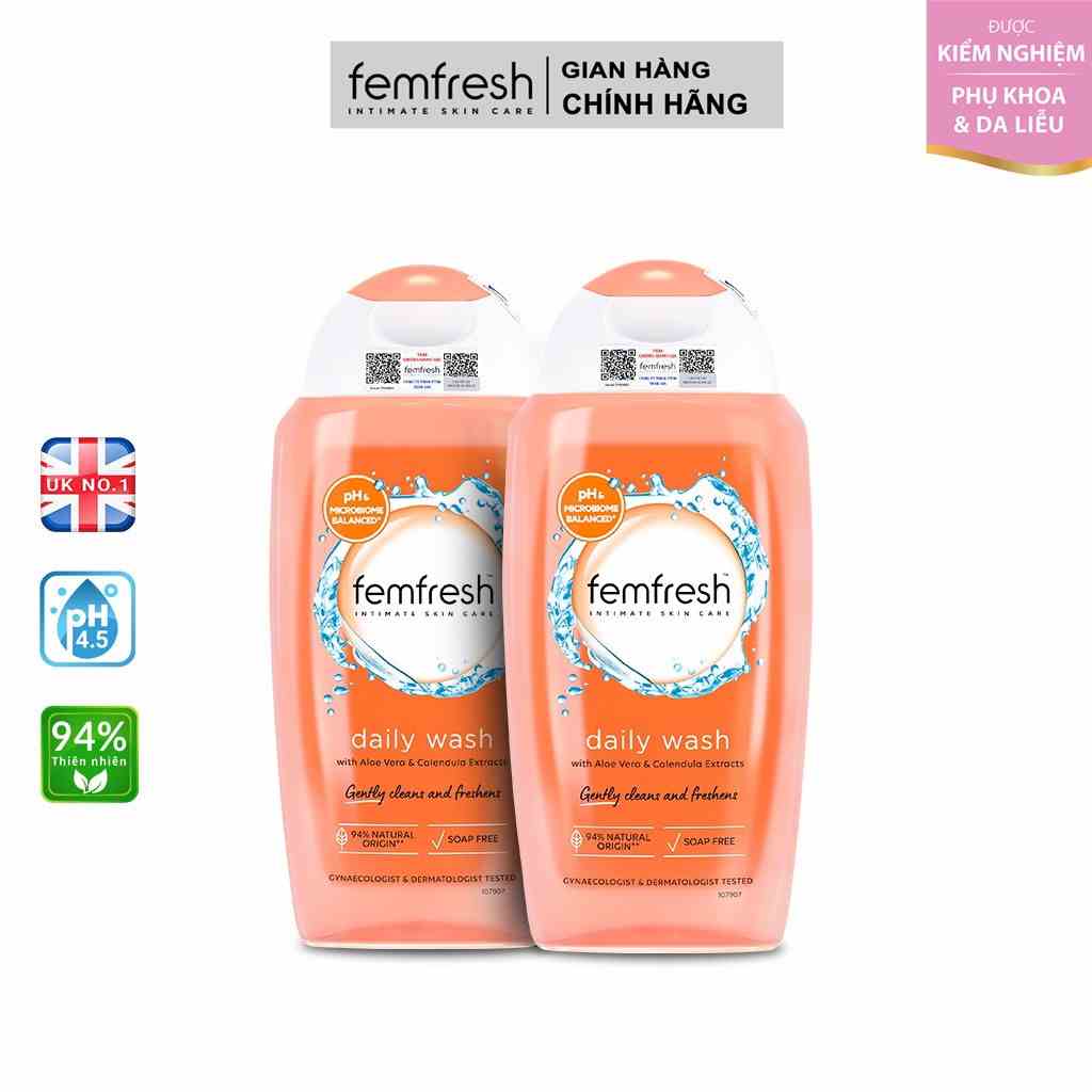 [Mã BMLTB35 giảm đến 35K đơn 99K] COMBO 2 Dung Dịch Vệ Sinh Phụ Nữ Femfresh Daily Intimate Wash 250ML