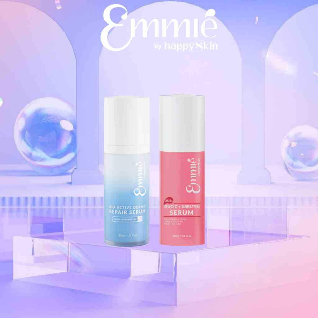 Combo Phục Hồi Dưỡng Sáng: Serum C 30ml + Serum sinh học B5 30ml Emmié By HappySkin