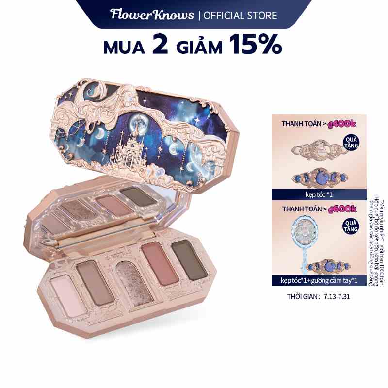 Bảng phấn mắt FLOWER KNOWS 6.3g chủ đề cổ tích làm đẹp cho nữ