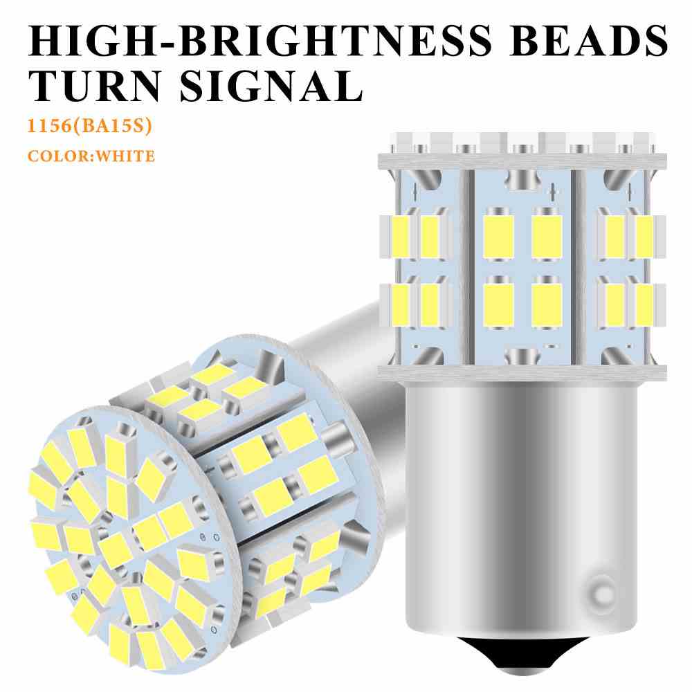 1 Đèn LED Đuôi Xe Hơi BA15S P21W S25 1156 50 SMD 1206 DC 12V 24V 1157 BAY15D