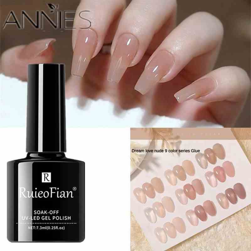 Sơn móng tay ANNIES gel UV thạch trong suốt màu nude trắng mơ mộng tinh tế