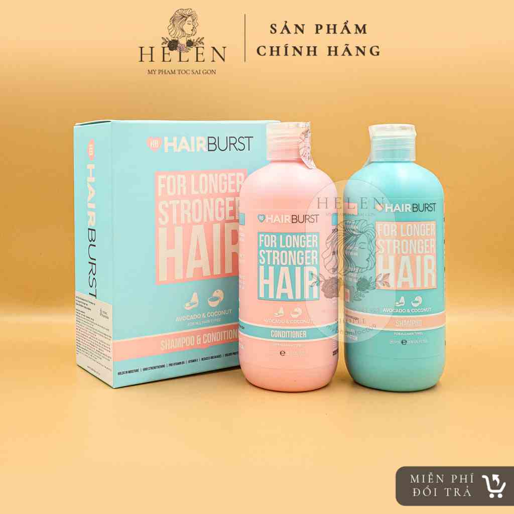 Cặp gội xả Hairburst hỗ trợ mọc tóc, giúp tóc chắc khỏe 350ML