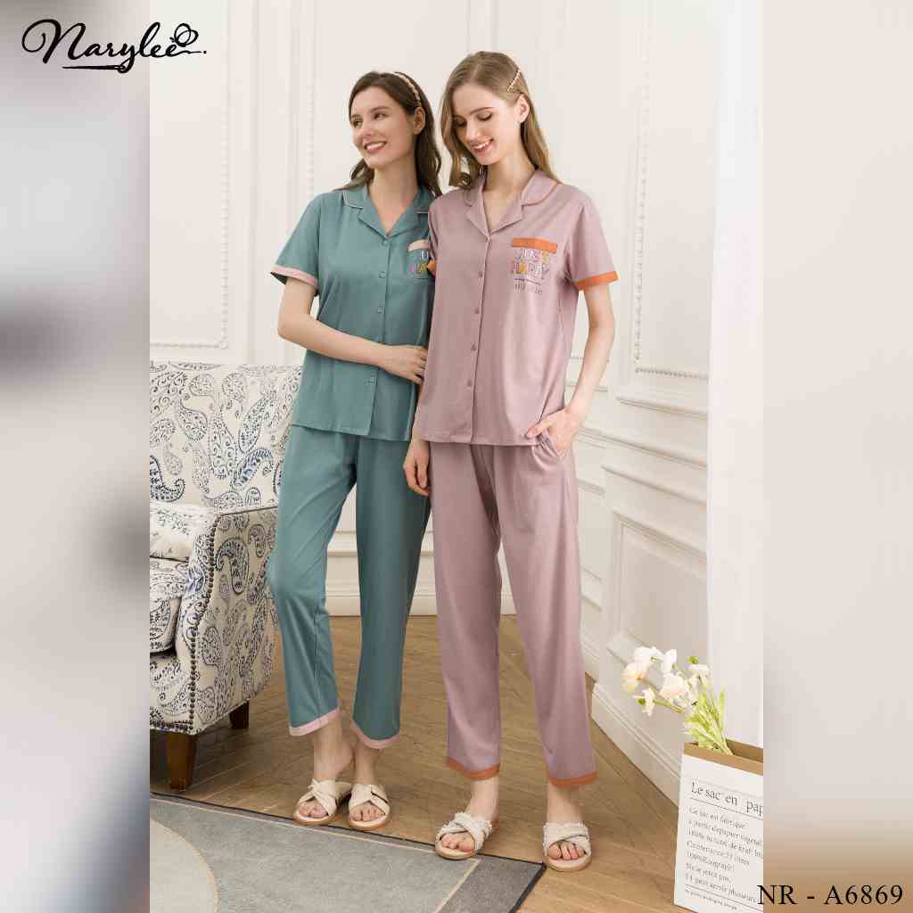 PYJAMA ÁO CỘC QUẦN DÀI CHẤT COTTON CAO CẤP NARYLEE NR-A6868