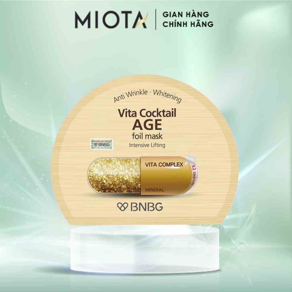 Mặt Nạ Giấy BNBG Vita Cocktail Age Foil Mask Chăm Sóc Da Toàn Diện 30ml