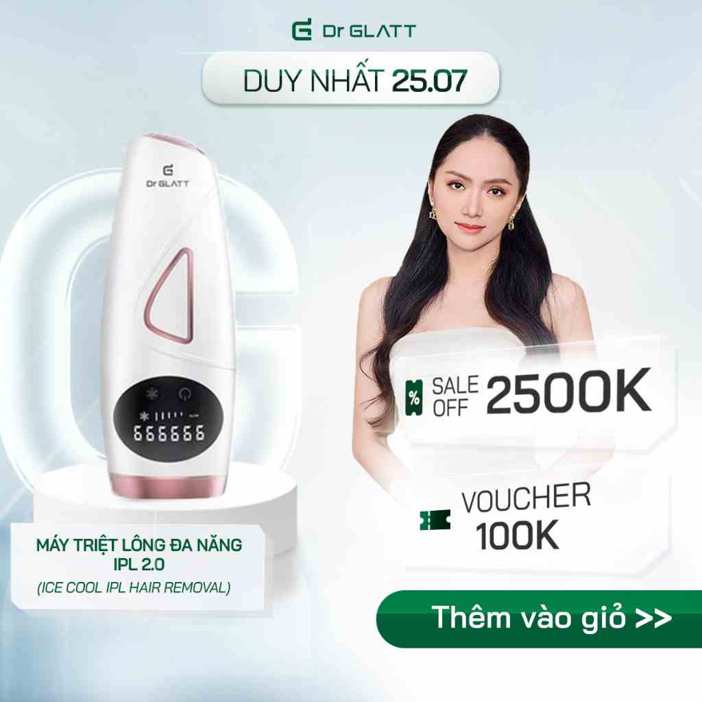 Máy triệt lông mini công nghệ mới triệt lông vĩnh viễn DR GLATT IPL 2.0