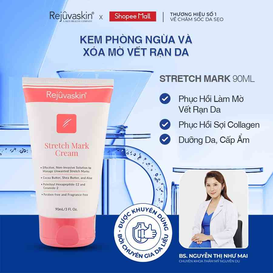 Kem phòng ngừa và làm mờ rạn da Rejuvaskin Stretch Mark Cream 90ml - DH Beauty