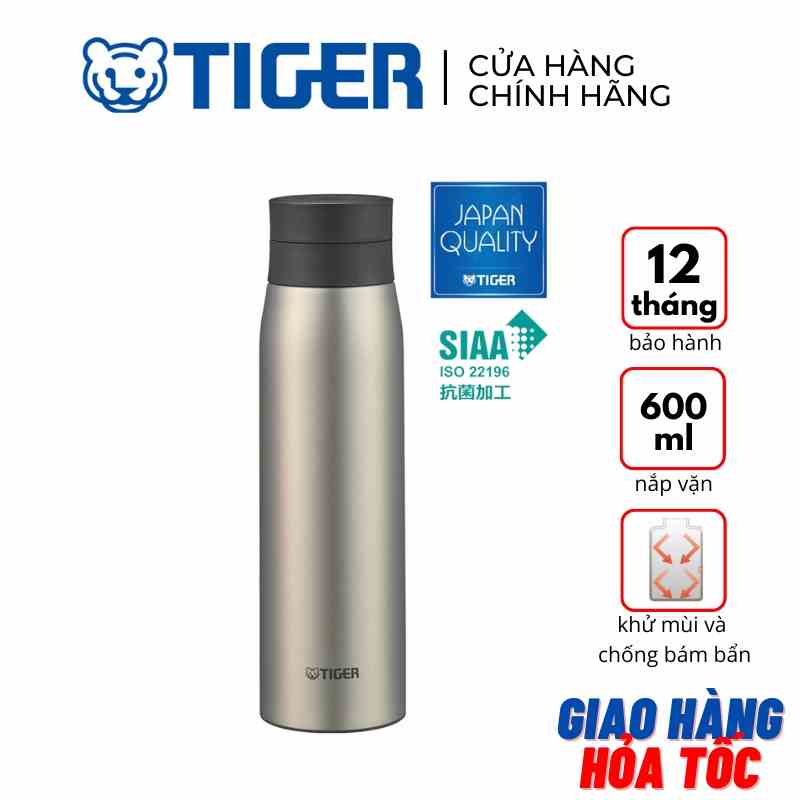 Bình giữ nhiệt Tiger MCY-K060 (XZV) - Nắp Vặn - 600ml - Hàng chính hãng