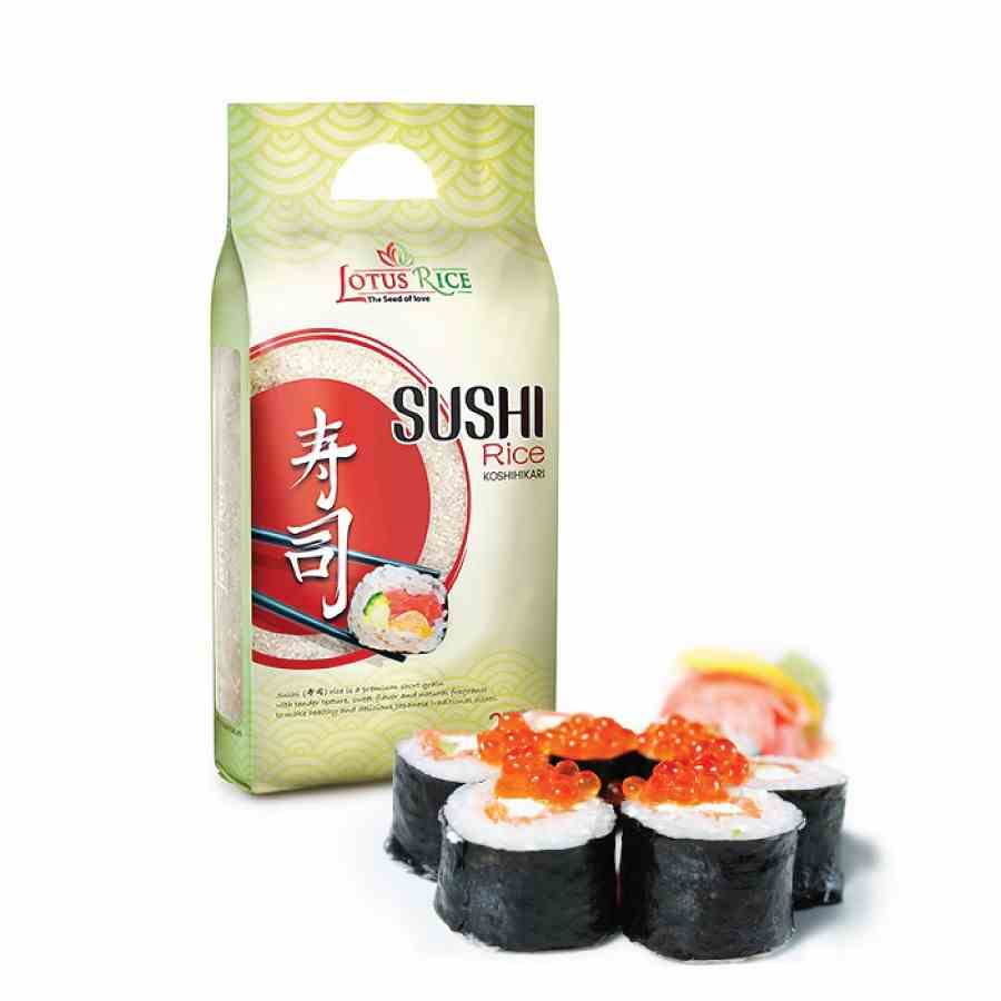 [Mã BMLTB35 giảm đến 35K đơn 99K] Gạo Nhật Sushi Lotus Rice 2kg - Chuẩn nhà hàng Nhật