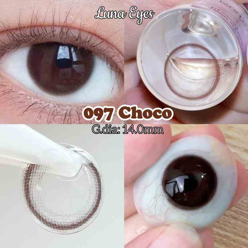 Kính áp tròng LUNA EYES 097 CHOCO LENS - size nhỏ