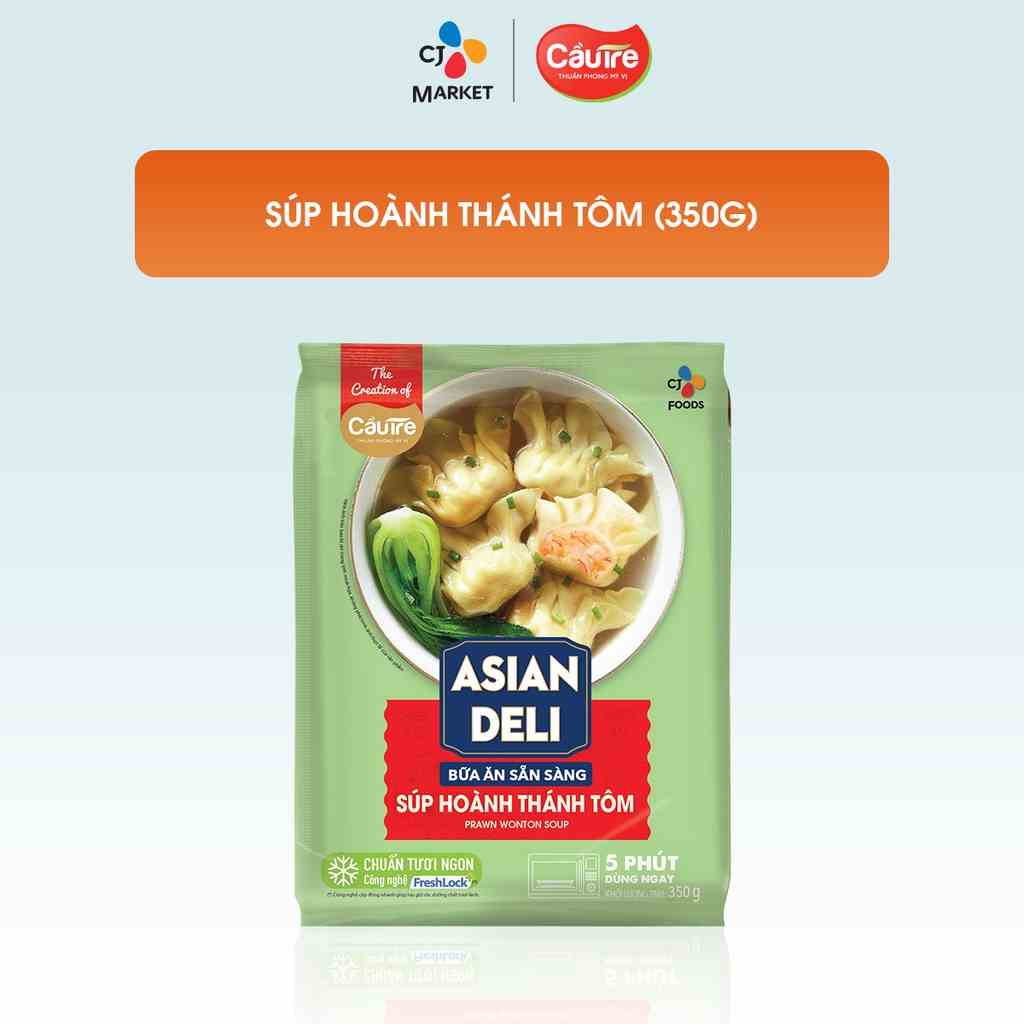 [Mã BMLTA35 giảm đến 35K đơn 99K] [HCM] Súp Hoành Thánh Tôm Cầu Tre 350G (bữa ăn hoàn chỉnh)