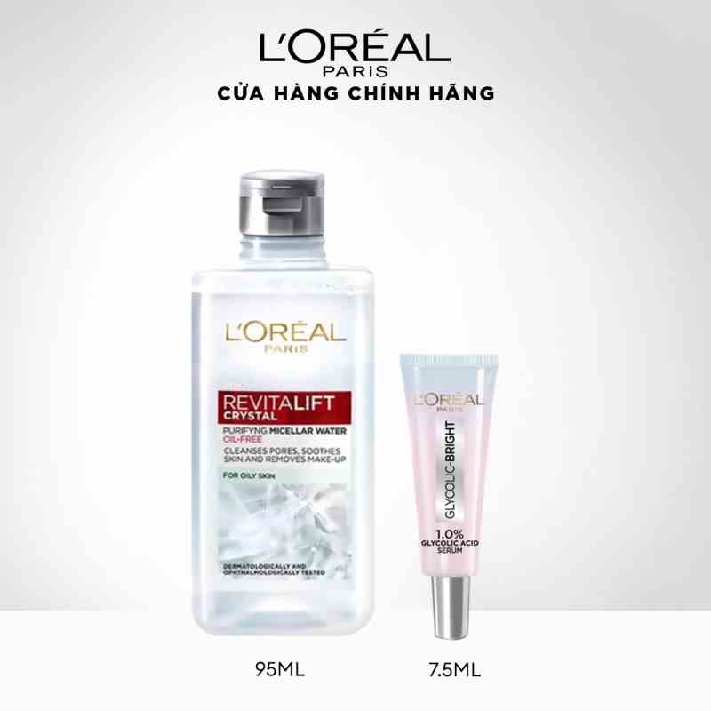 [Quà tặng không bán] Bộ Serum AHA & tẩy trang mini LOreal Paris