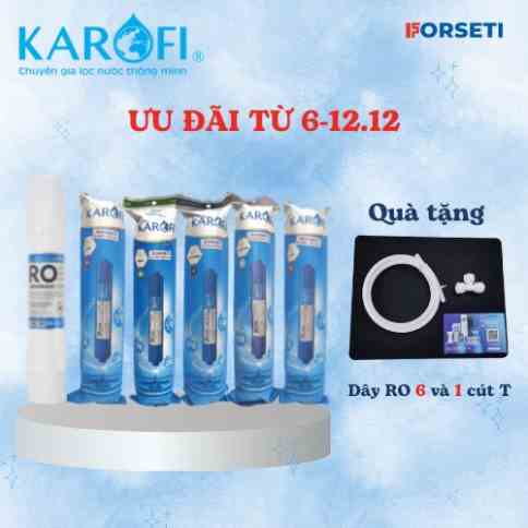 Combo 6 lõi lọc nước Karofi (1 màng RO100HR và 5 lõi chức năng gồm 2T33, 1Min, 1 Far và 1 Nano )