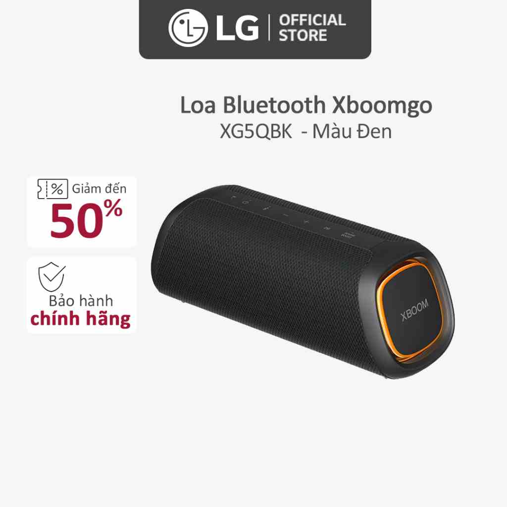 [Mã ELRE2TR giảm 8% đơn 500K] Loa Bluetooth Di Động LG Xboomgo XG5QBK - Hàng Chính Hãng - Màu Đen