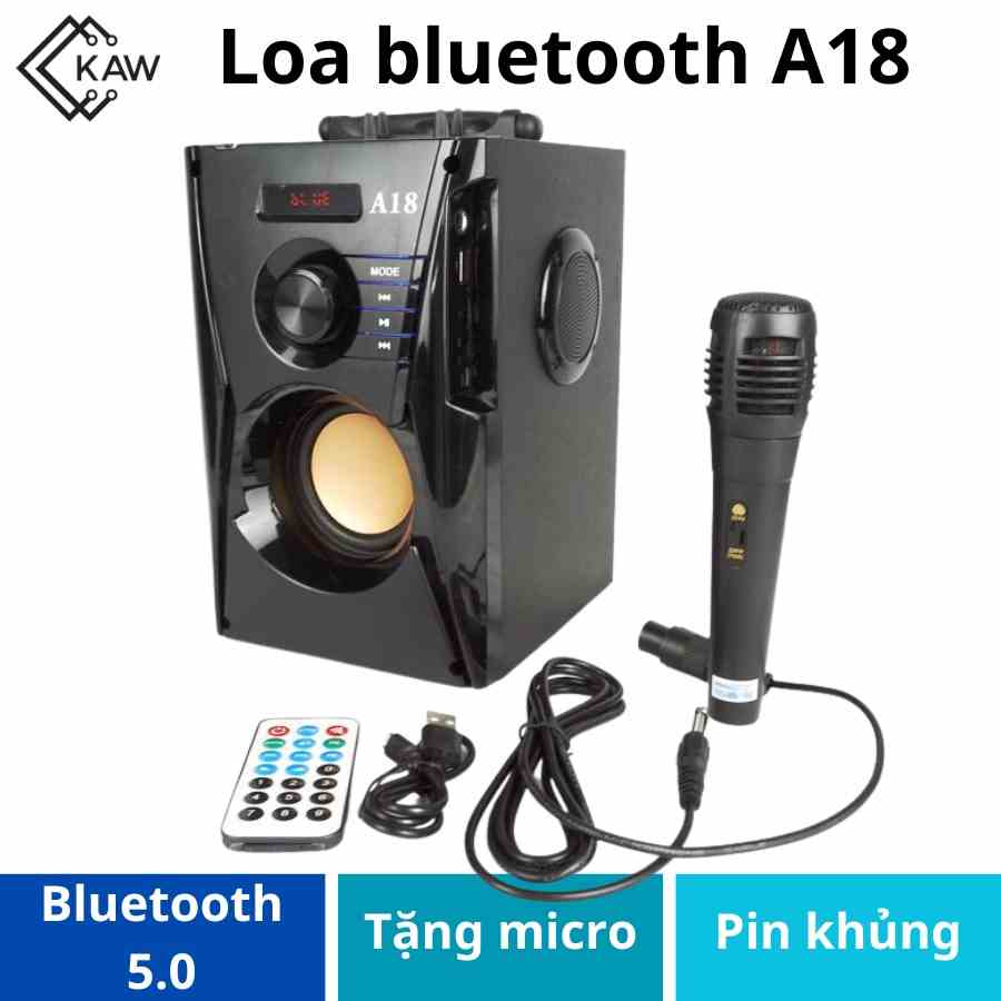 Loa bluetooth kèm mic hát 3600 mah, lỗi 1 đổi 1