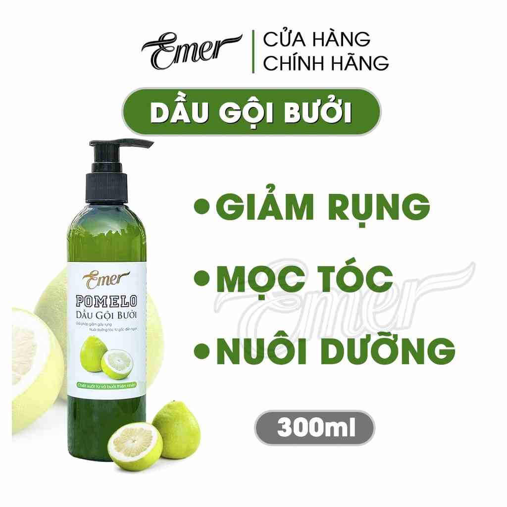 Dầu gội đầu bưởi kích mọc tóc pomelo EMER Garin 300ml làm sạch tóc và da đầu, giảm rụng tóc