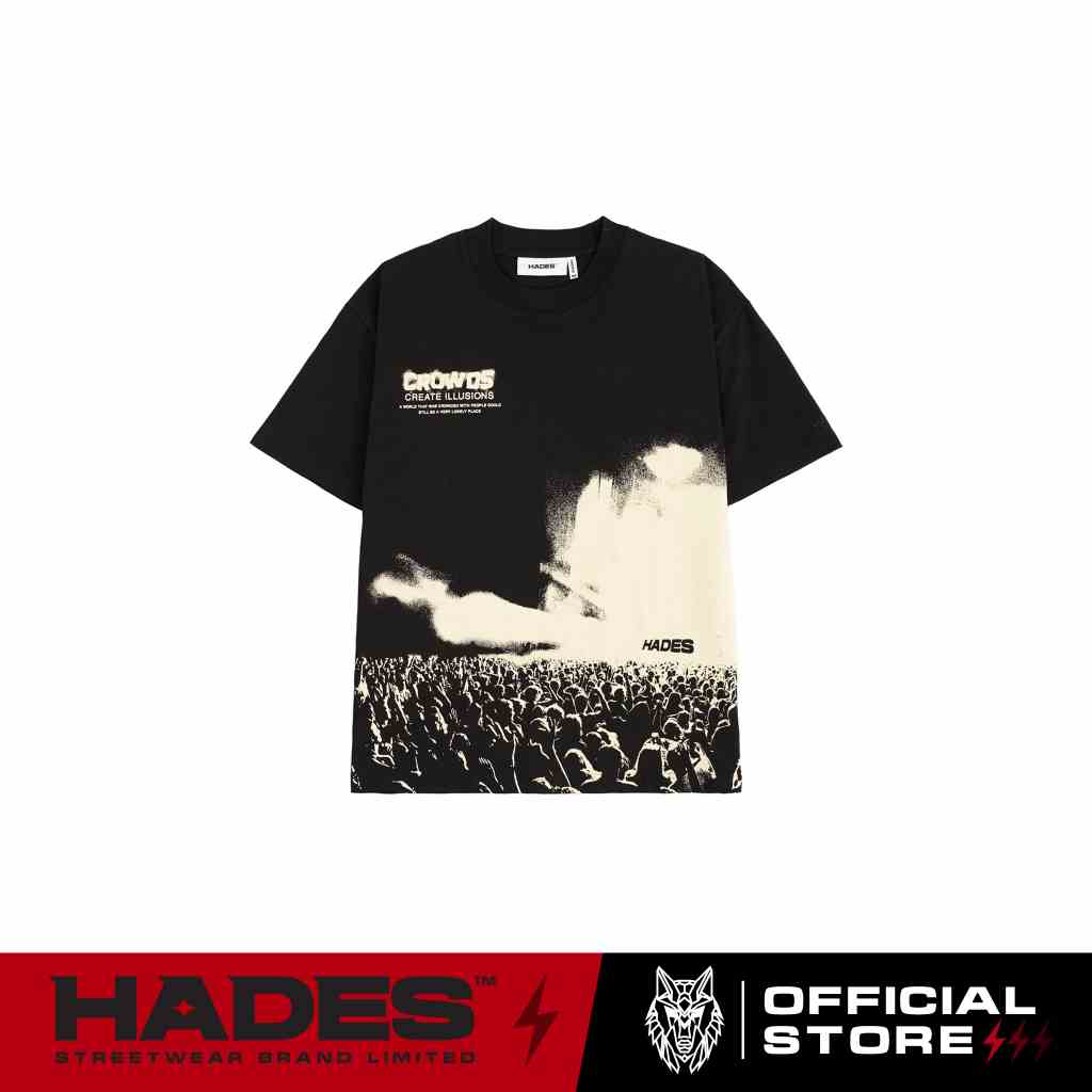 Áo Thun Tay Lỡ Unisex THE CROWDS 100% Cotton - HADES Brand Chính Hãng