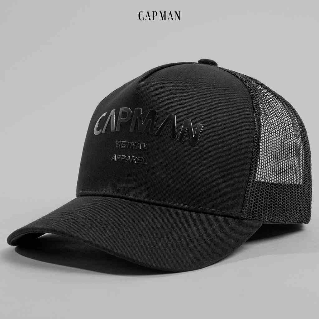 Mũ lưỡi trai thể thao Apparel CAPMAN màu đen phối lưới CM40