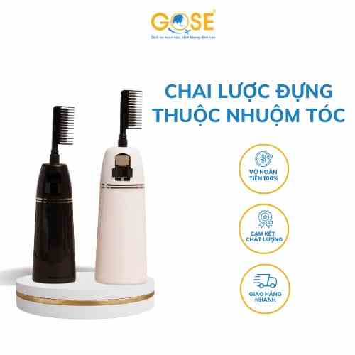 [Mã BMLTB35 giảm đến 35K đơn 99K] Chai nhựa đựng thuốc nhuộm tóc 200ml 400ml GOSE bình rỗng kèm lược chải tiện lợi