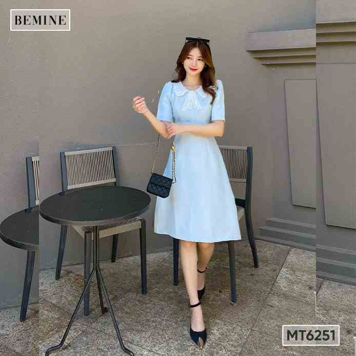 Đầm cổ ren tùng xòe BEMINE MT6251