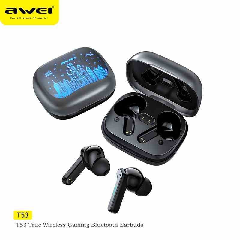 Tai Nghe Nhét Tai Awei T53 Tws Bluetooth Không Dây Chống Ồn Chống Thấm Nước Ipx6 Nhiều Màu Sắc