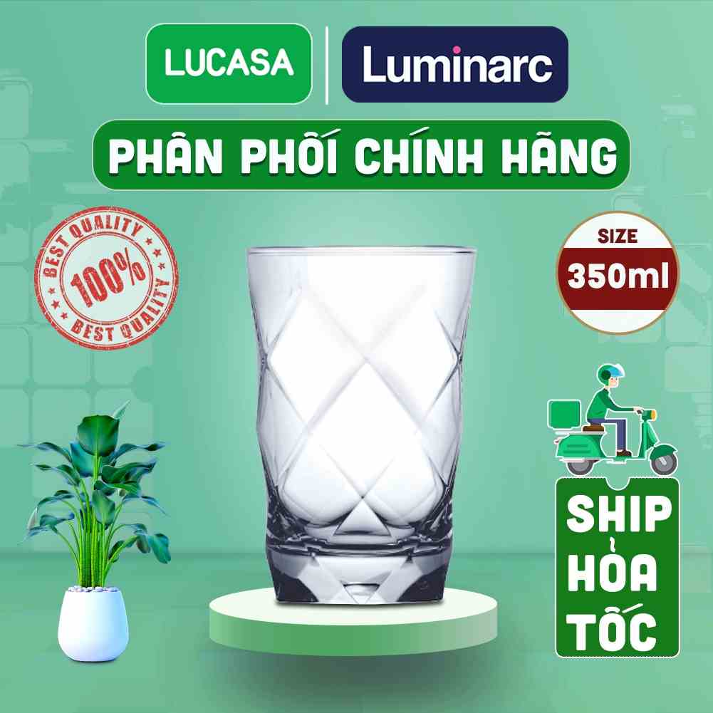 [Mã BMLTA35 giảm đến 35K đơn 99K] Bộ 6 Ly Thủy Tinh Luminarc Louvre 350ml - Loại Cao BOL1807 | Phân Phối Chính Hãng